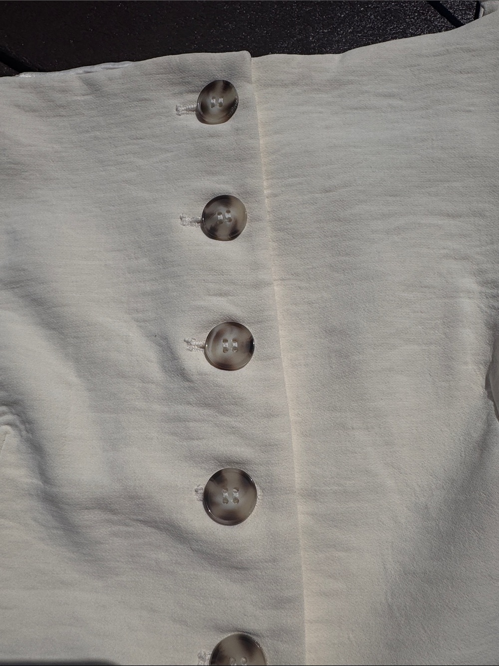 Christian Lacroix Cream Button-Front Sleeveless Vest - Picture 4 of 6